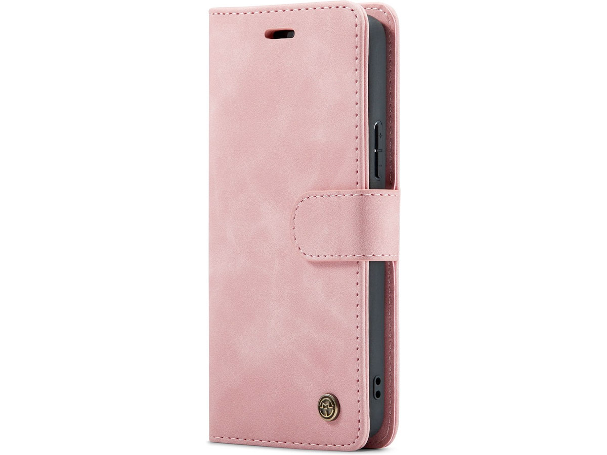 CaseMania 2in1 Magnetic Bookcase Roze - Samsung Galaxy S22+ Hoesje