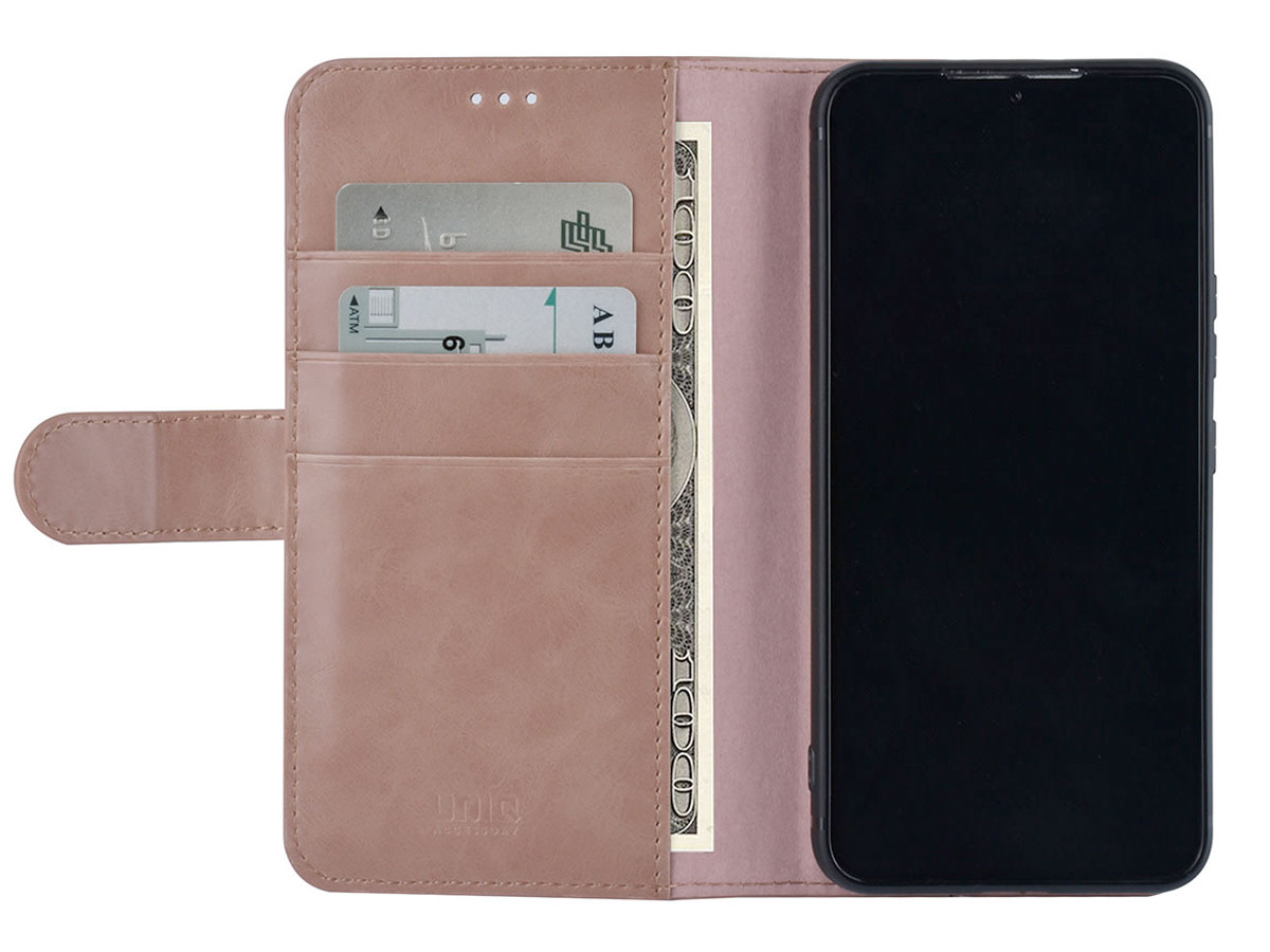 Uniq Bookcase Roze - Samsung Galaxy S22+ hoesje