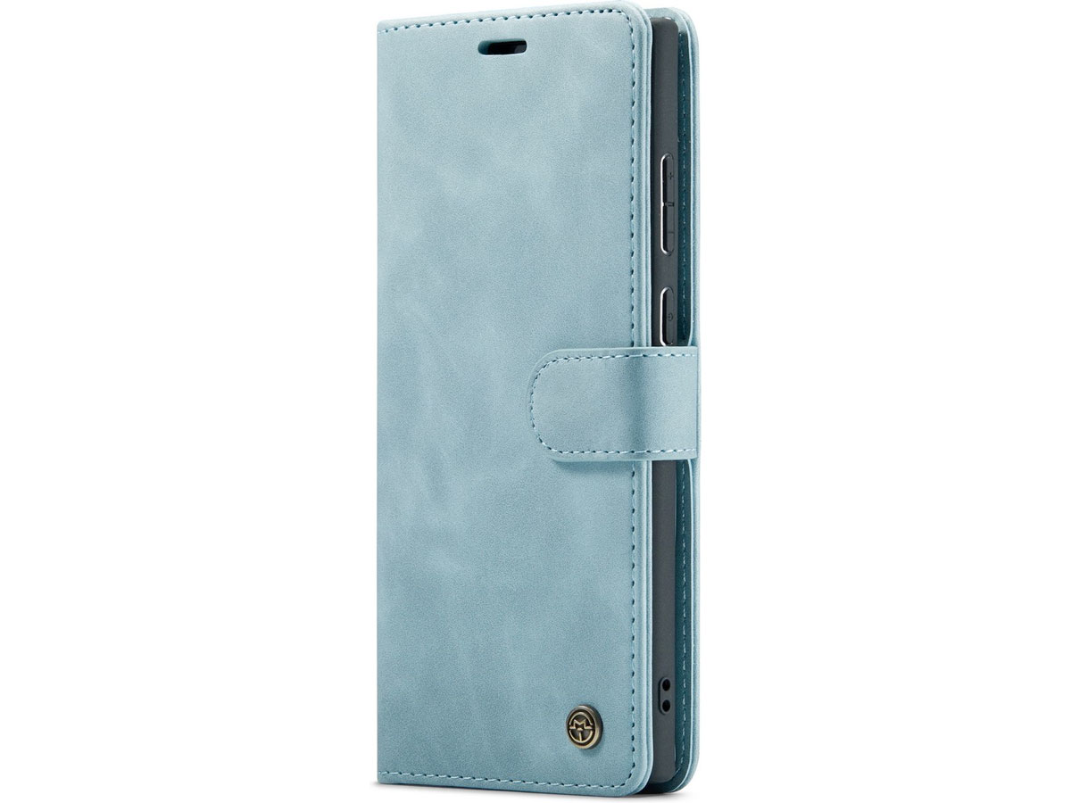 CaseMania 2in1 Magnetic Bookcase Aqua - Samsung Galaxy S22 Ultra Hoesje