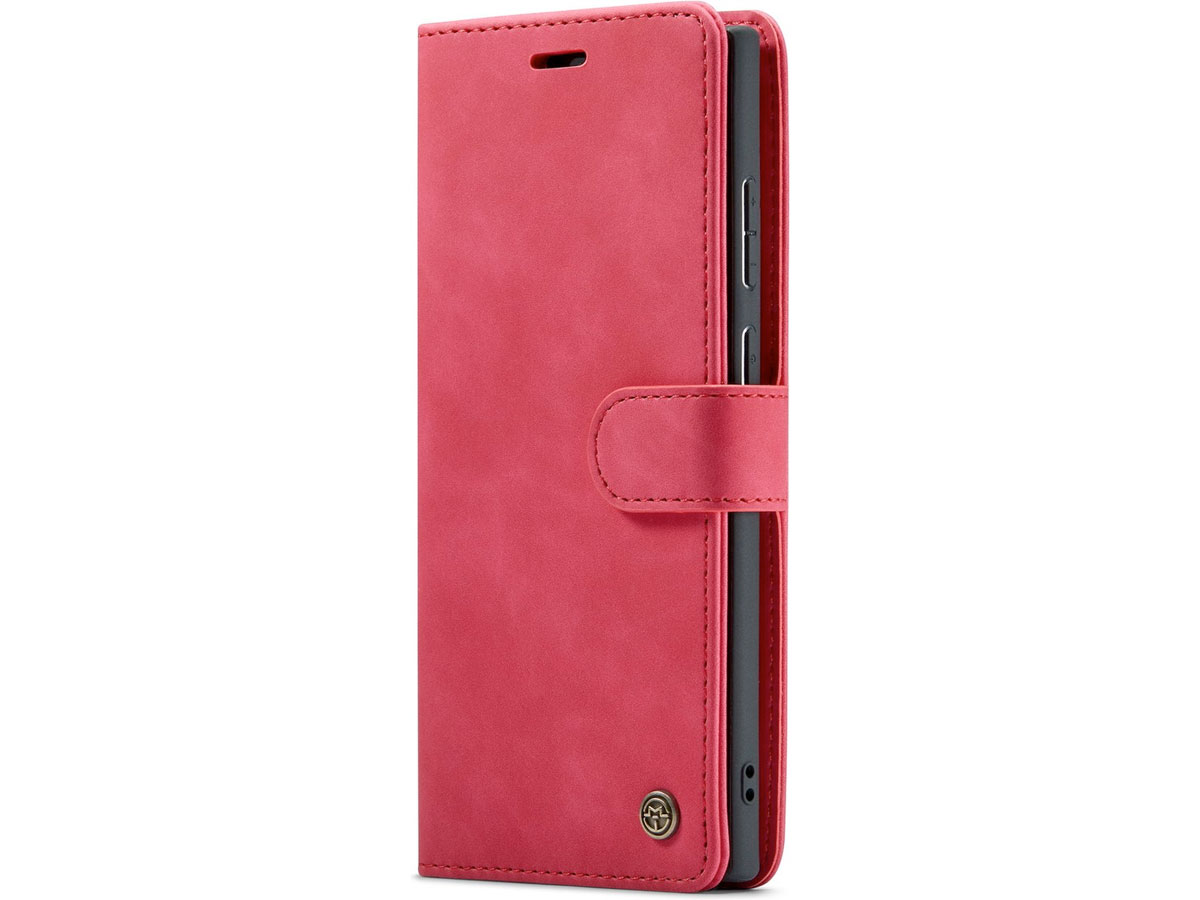 CaseMania 2in1 Magnetic Bookcase Fuchsia - Samsung Galaxy S22 Ultra Hoesje