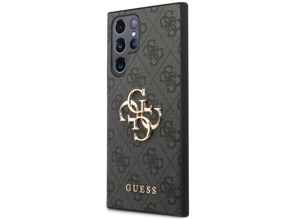 Guess Big 4G Monogram Case Grijs - Samsung Galaxy S22 Ultra hoesje