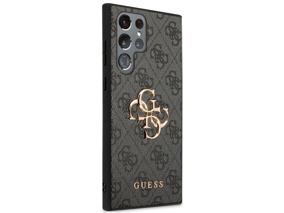 Guess Big 4G Monogram Case Grijs - Samsung Galaxy S22 Ultra hoesje