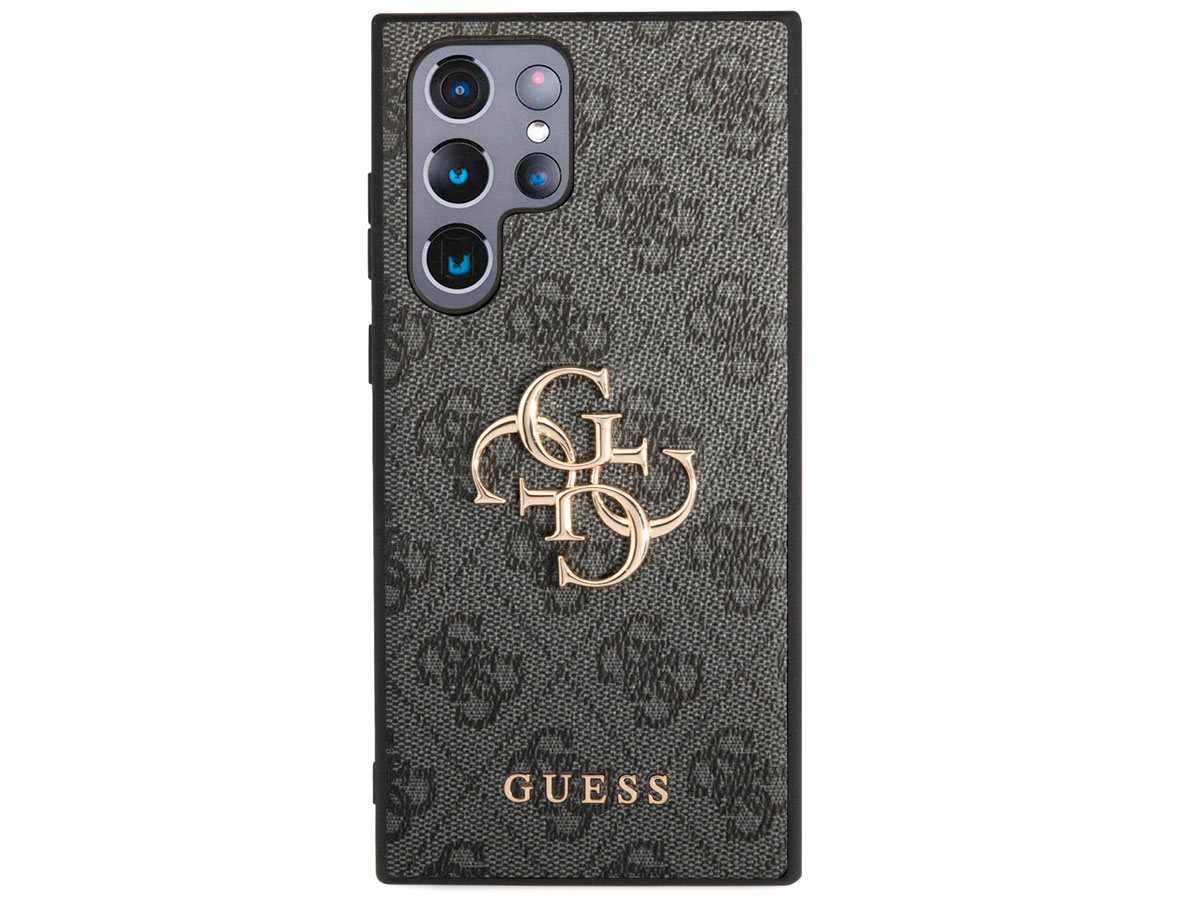 Guess Big 4G Monogram Case Grijs - Samsung Galaxy S22 Ultra hoesje