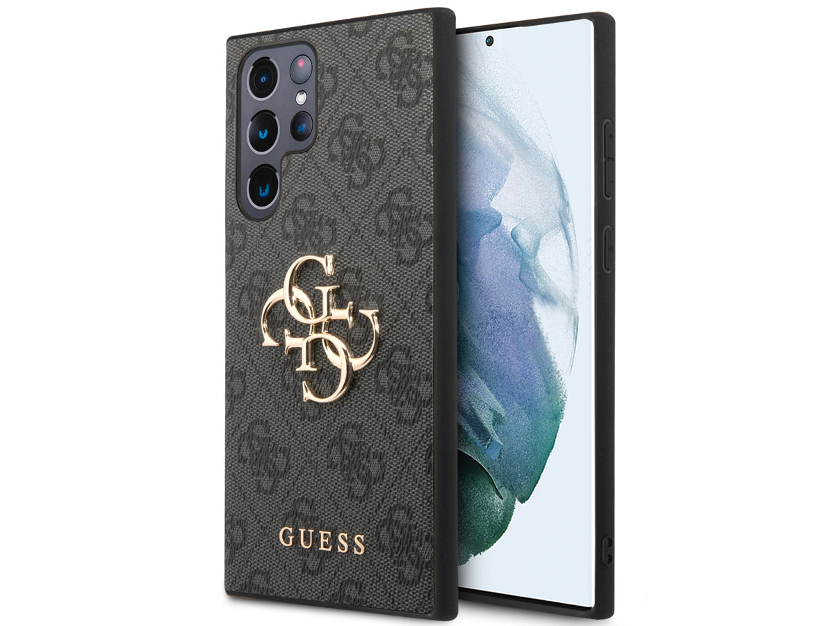 Guess Big 4G Monogram Case Grijs - Samsung Galaxy S22 Ultra hoesje