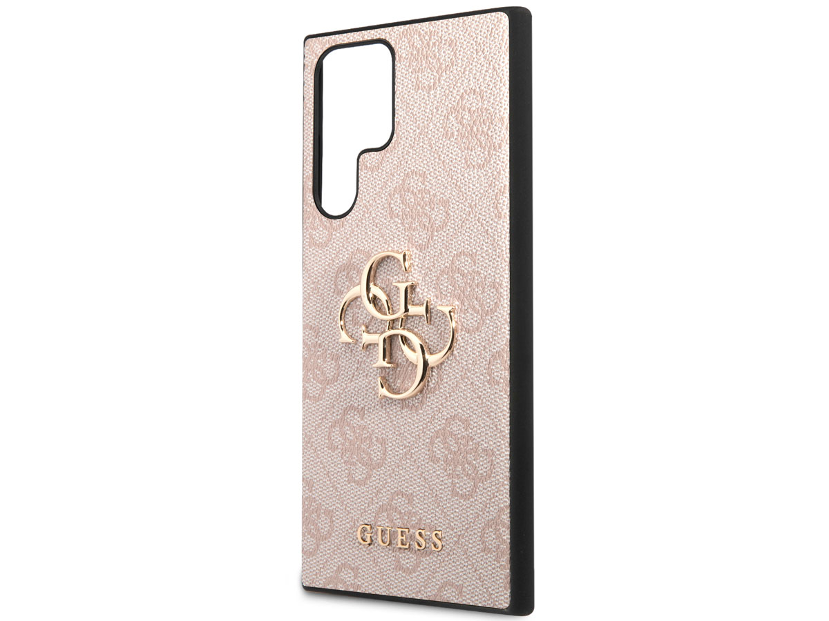 Guess Big 4G Monogram Case Roze - Samsung Galaxy S22 Ultra hoesje