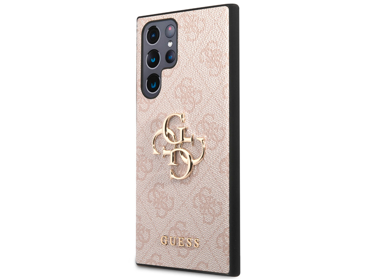 Guess Big 4G Monogram Case Roze - Samsung Galaxy S22 Ultra hoesje