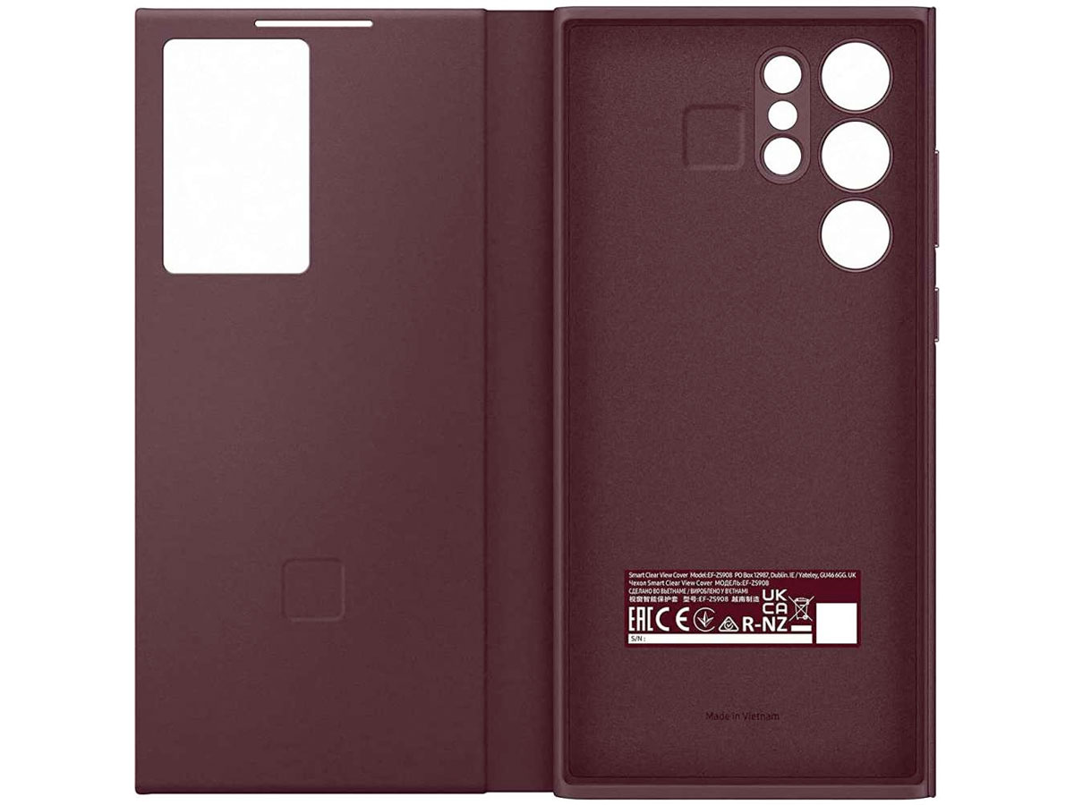 Samsung Galaxy S22 Ultra Clear View Cover Burgundy (EF-ZS908CE)