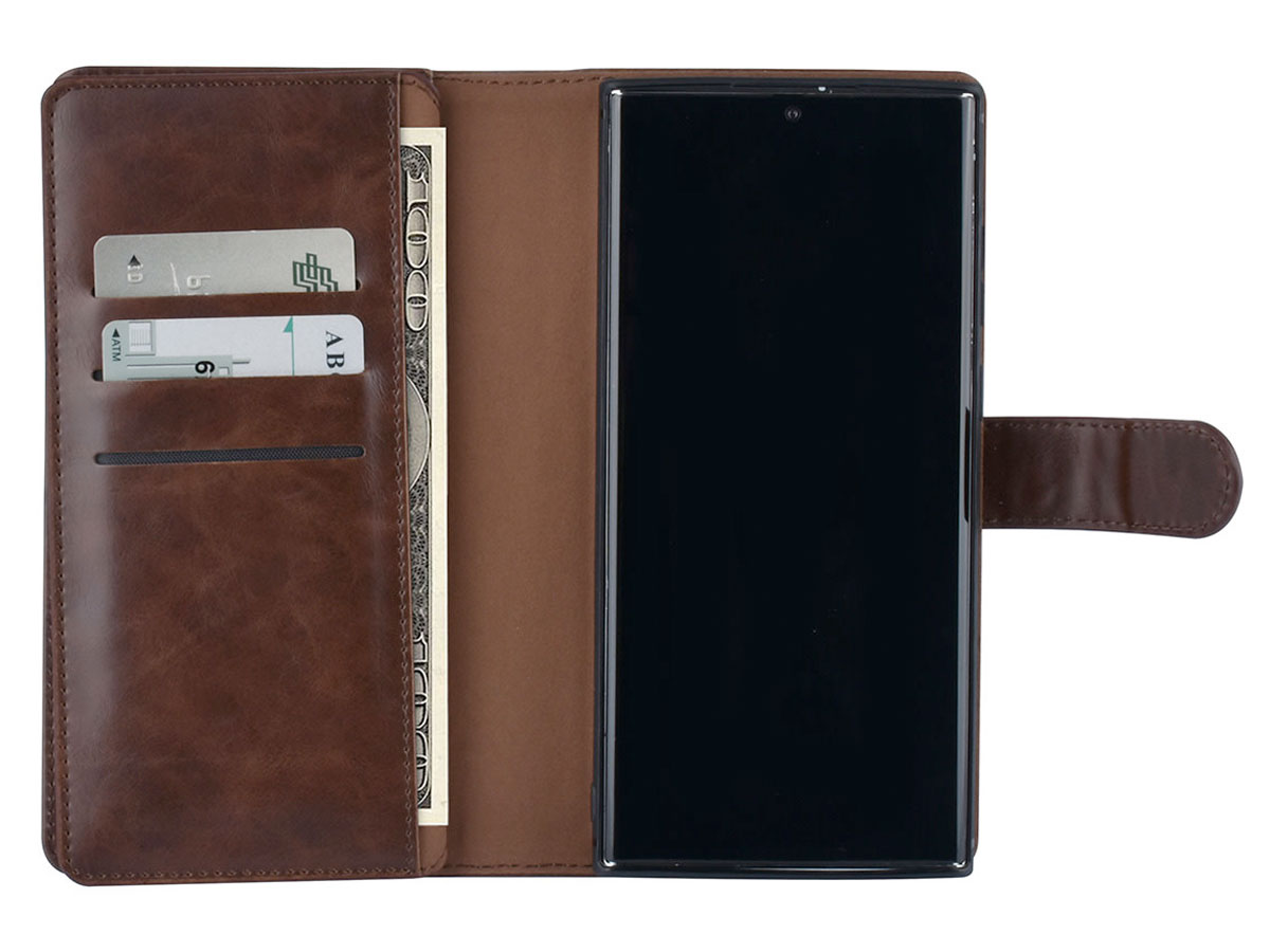 Uniq True Wallet Case Donkerbruin - Samsung Galaxy S22 Ultra hoesje