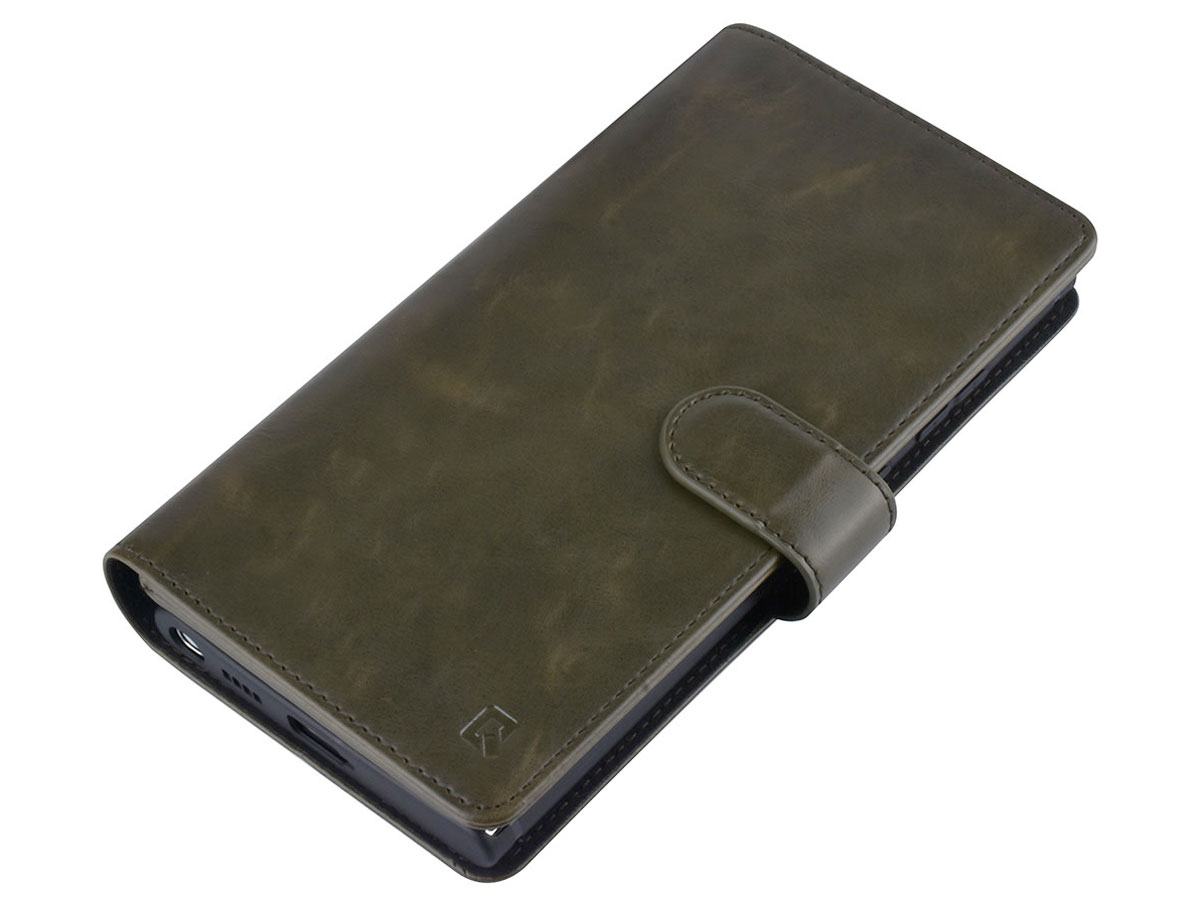 Uniq True Wallet Case Donkergroen - Samsung Galaxy S22 Ultra hoesje