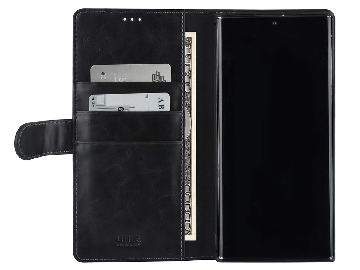 Uniq Bookcase Zwart - Samsung Galaxy S22 Ultra hoesje