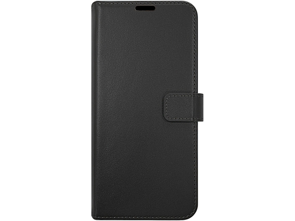 Valenta Leather Bookcase Zwart - Samsung Galaxy S22 Ultra hoesje