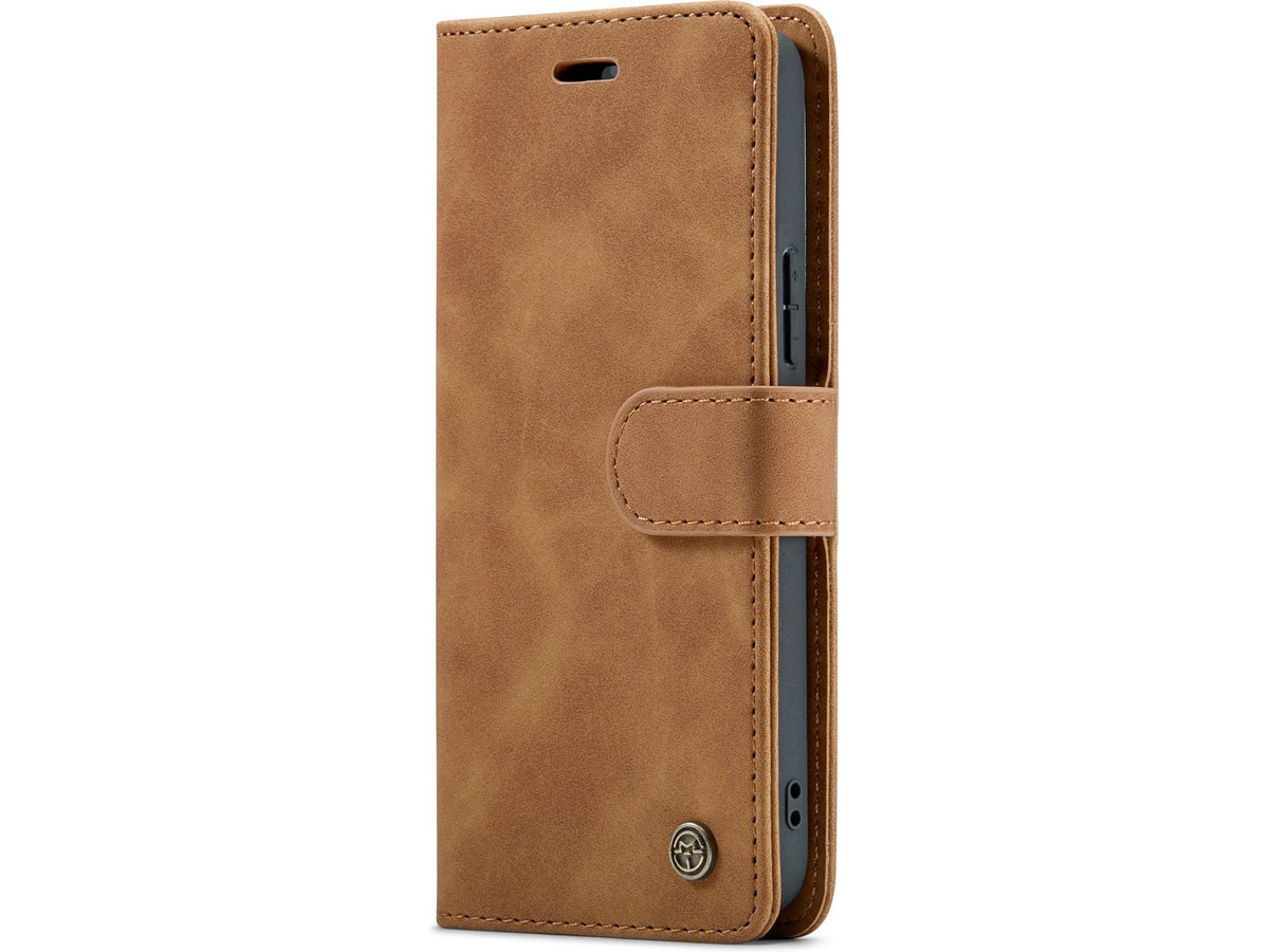 CaseMania 2in1 Magnetic Bookcase Cognac - Samsung Galaxy S23 FE Hoesje