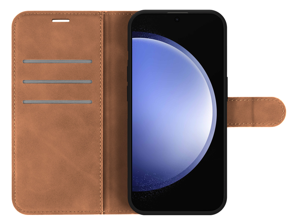 Just in Case Premium Wallet Folio Bruin - Samsung Galaxy S23 FE hoesje