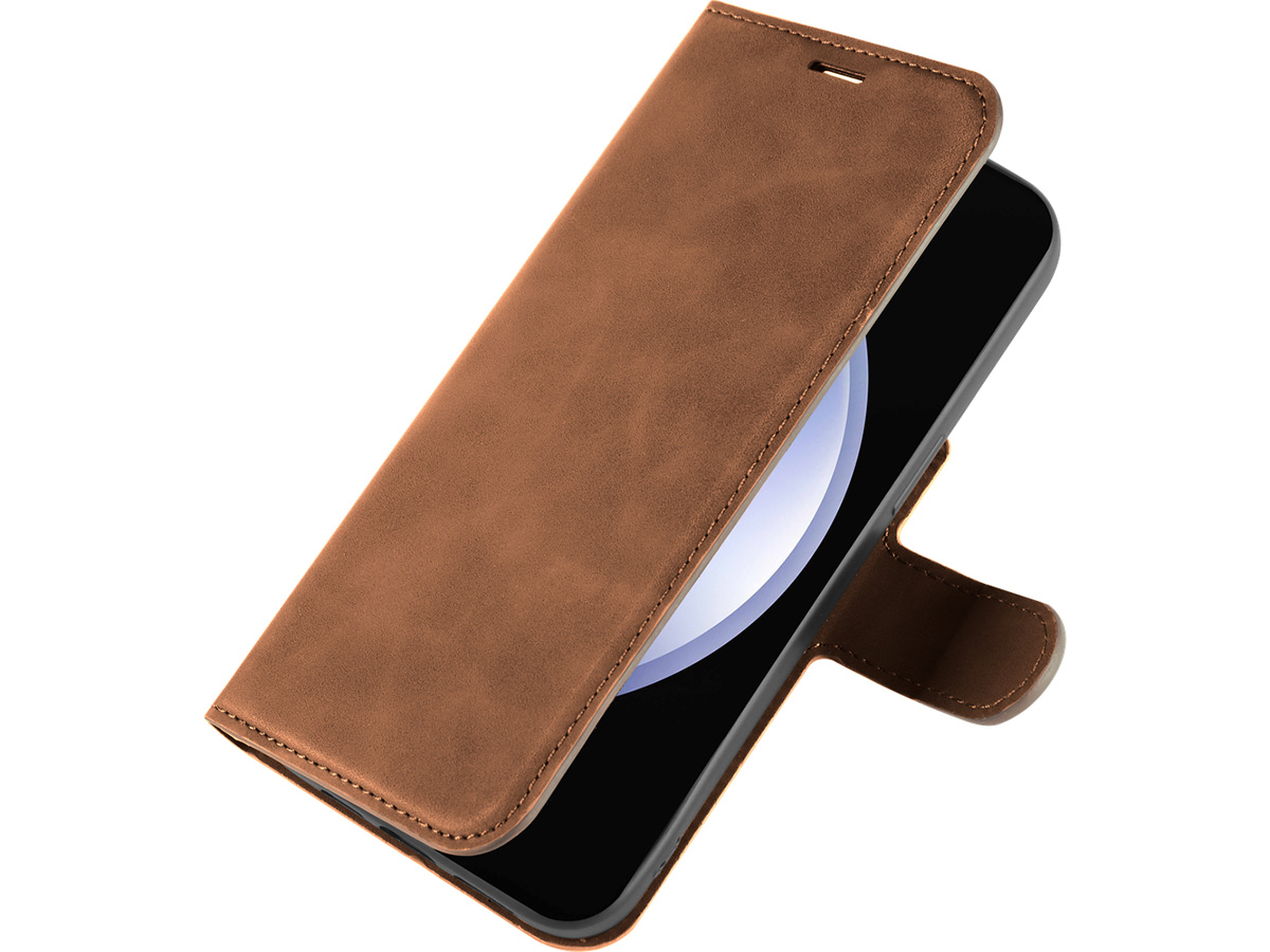 Just in Case Premium Wallet Folio Bruin - Samsung Galaxy S23 FE hoesje