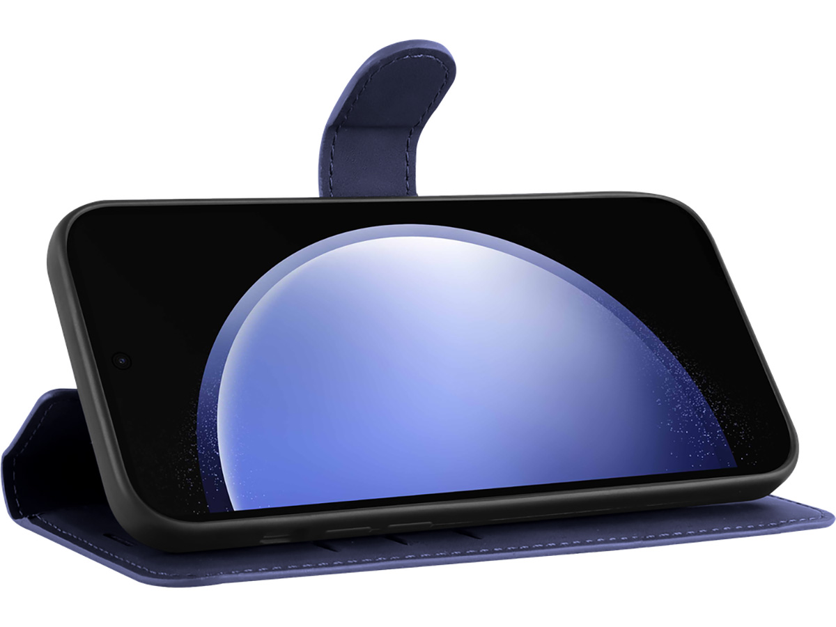 Just in Case Premium Wallet Folio Donkerblauw - Samsung Galaxy S23 FE hoesje
