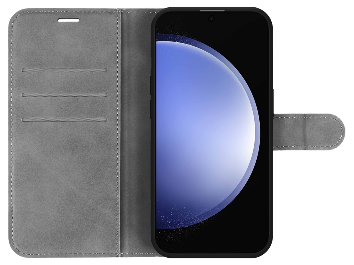 Just in Case Premium Wallet Folio Grijs - Samsung Galaxy S23 FE hoesje