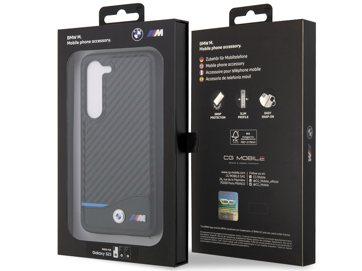 BMW M Carbon Look Case - Samsung Galaxy S23 hoesje