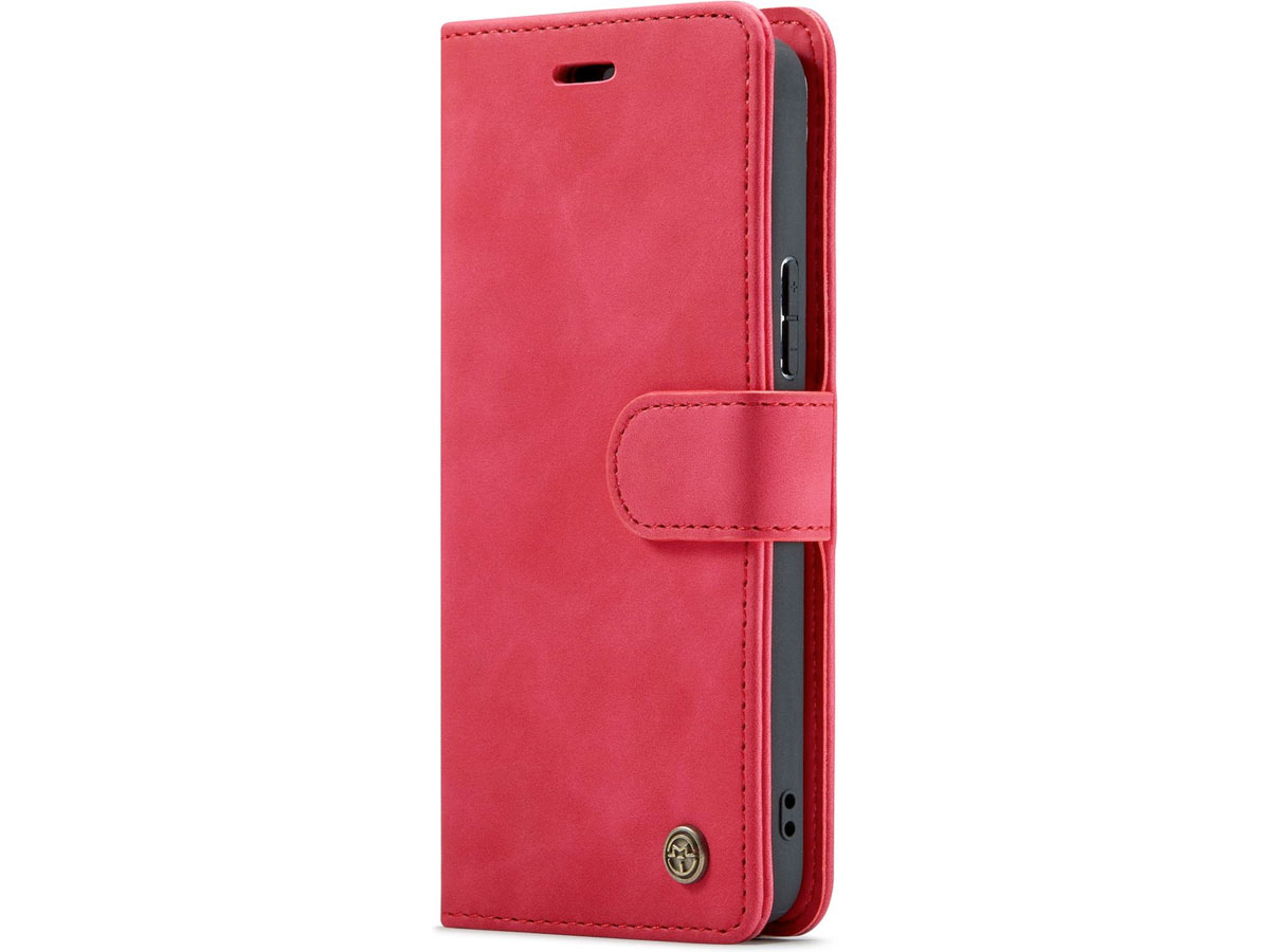 CaseMe 2in1 Magnetic Bookcase Rood - Samsung Galaxy S23 Hoesje