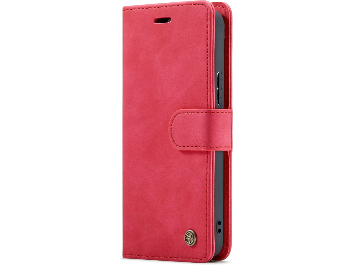 CaseMania 2in1 Magnetic Bookcase Rood - Samsung Galaxy S23 Hoesje