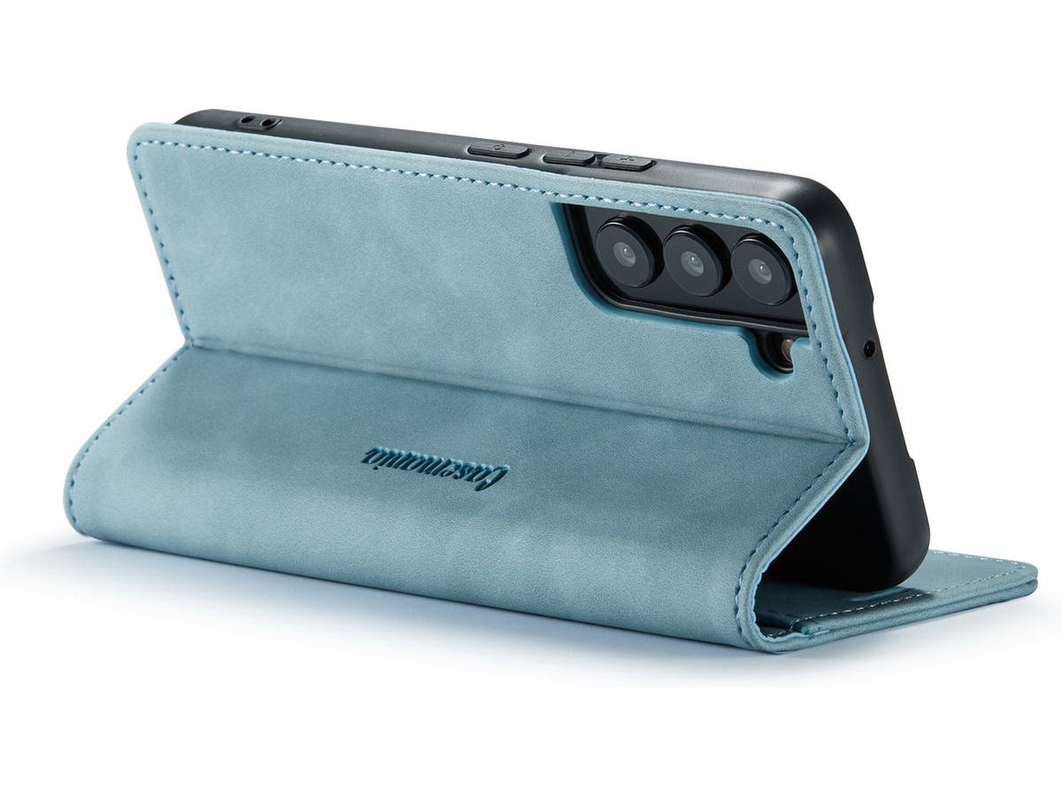 CaseMania Vintage Slim Bookcase Aqua - Samsung Galaxy S23 hoesje