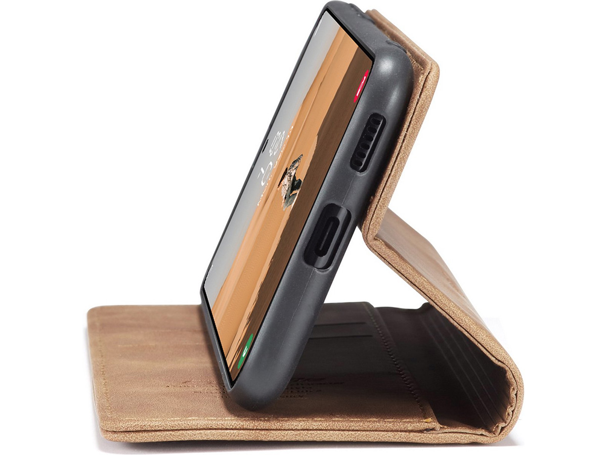 CaseMania Vintage Slim Bookcase Bruin - Samsung Galaxy S23 hoesje