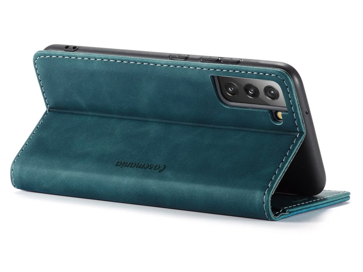 CaseMania Vintage Slim Bookcase Groen - Samsung Galaxy S23 hoesje