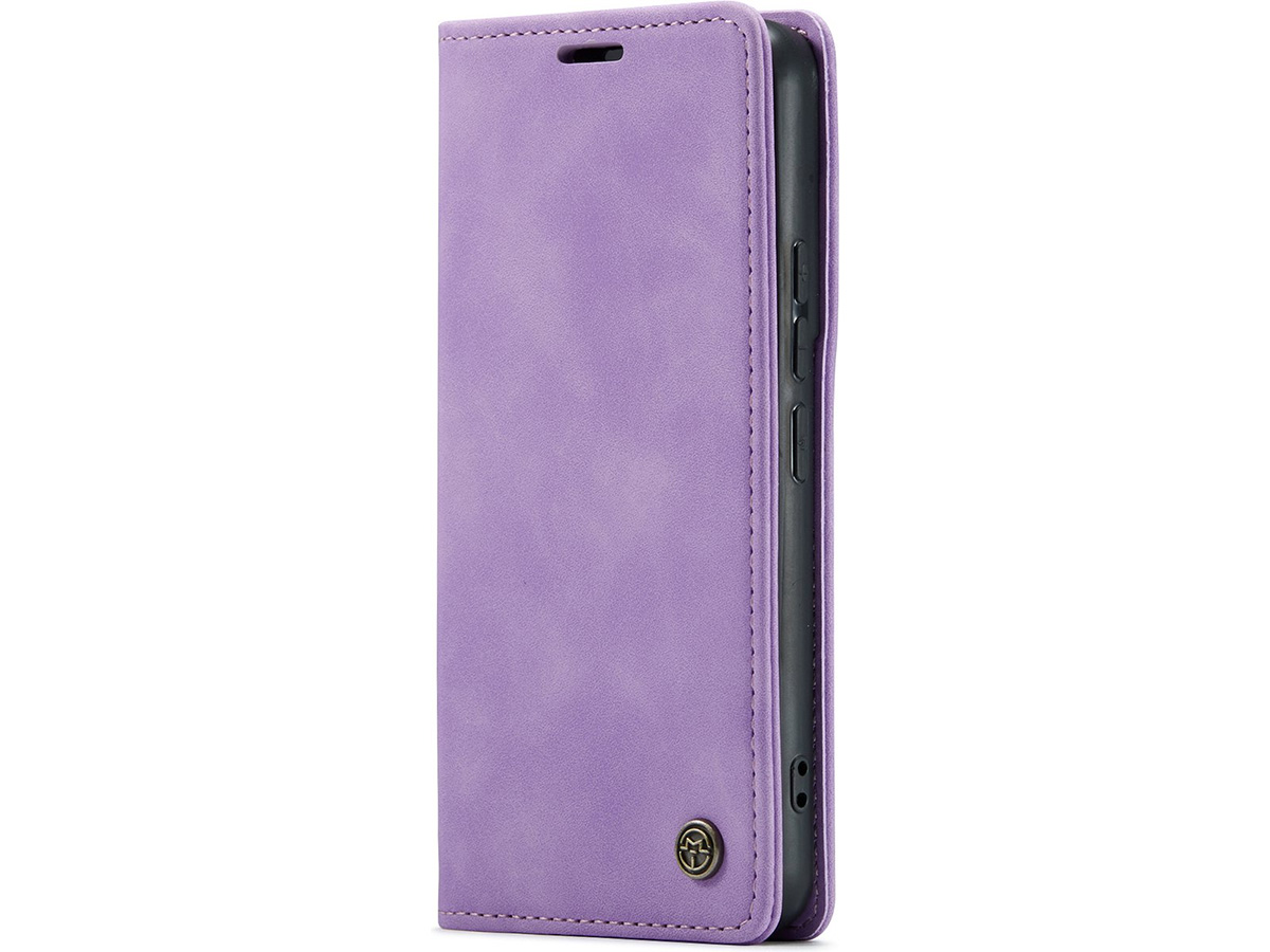 CaseMe Vintage BookCase Lila Paars - Samsung Galaxy S23 hoesje