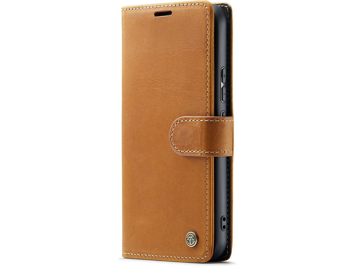 CaseMania Vintage Leather Case Cognac - Samsung Galaxy S23 hoesje