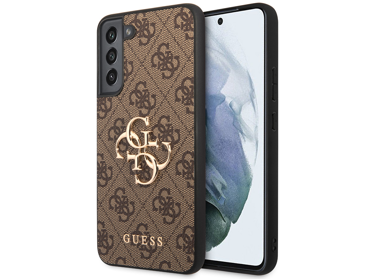 Guess Big 4G Monogram Case Bruin - Samsung Galaxy S23 hoesje