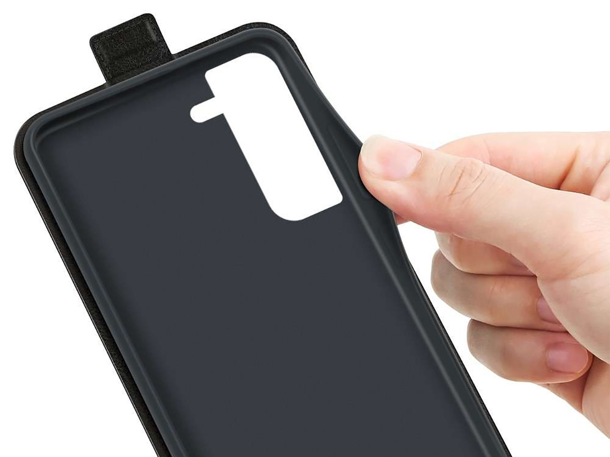 Just in Case Flip Case Zwart - Samsung Galaxy S23 hoesje