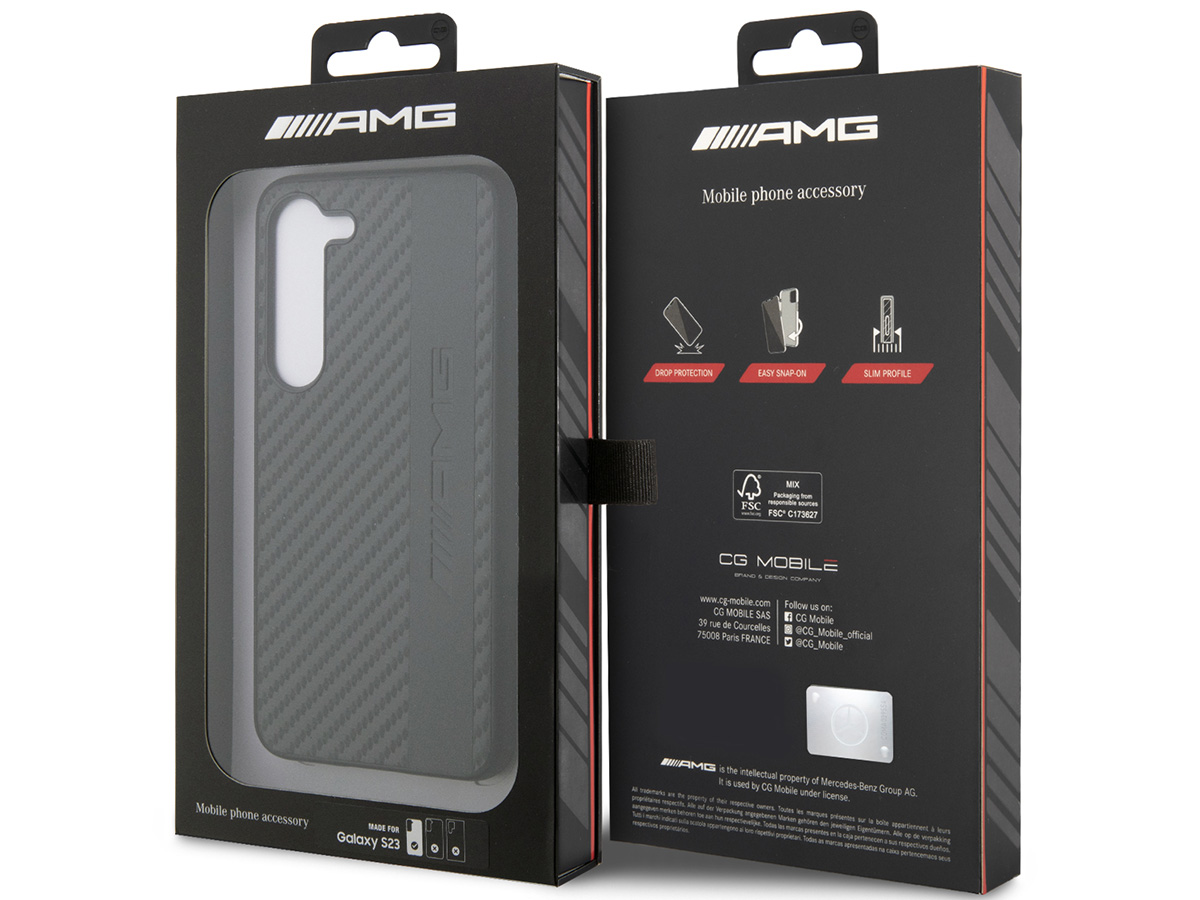 Mercedes-AMG Carbon Look Case - Samsung Galaxy S23 hoesje