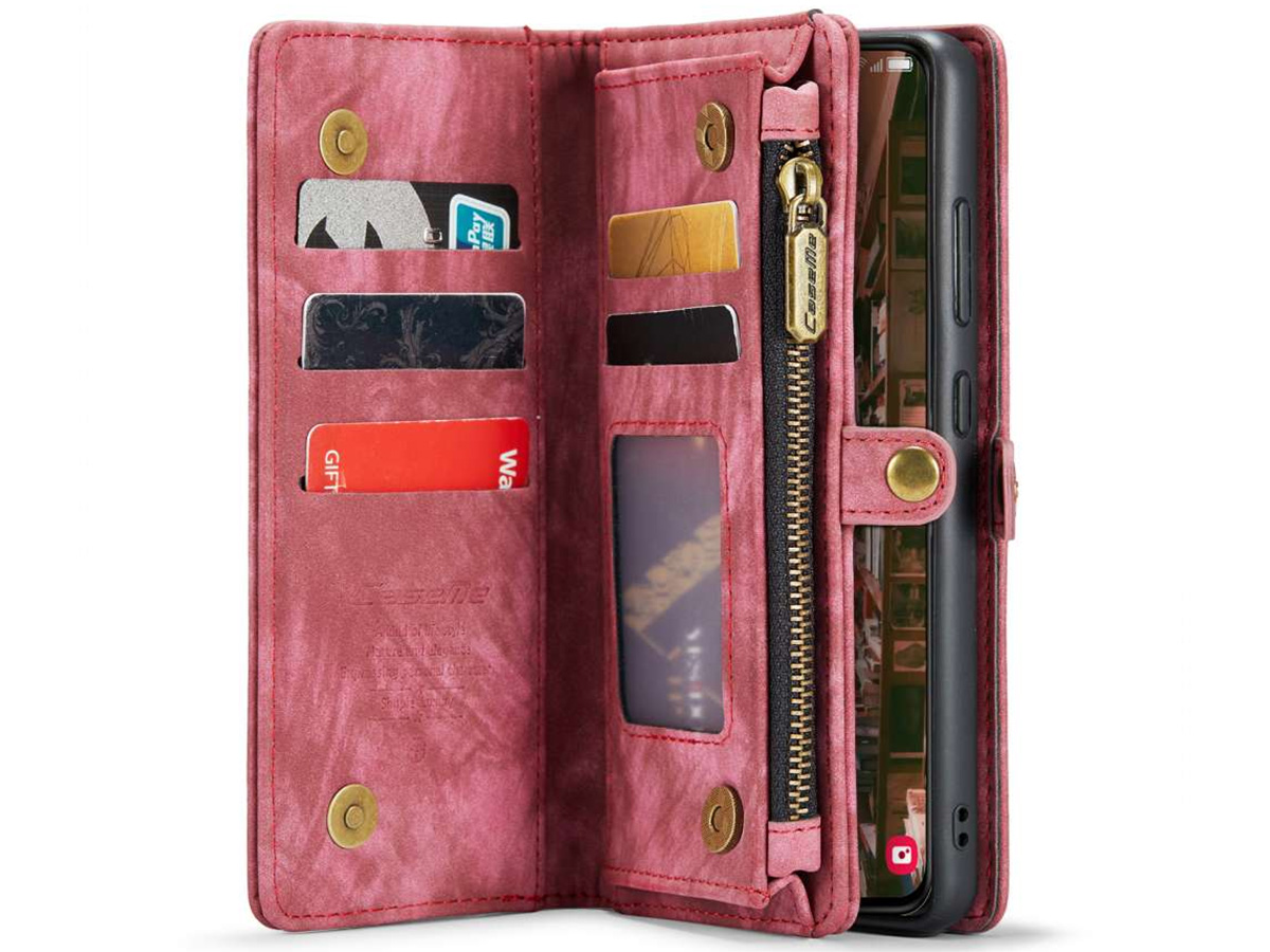 CaseMe Portemonnee 2in1 Hoes Samsung Galaxy Rood