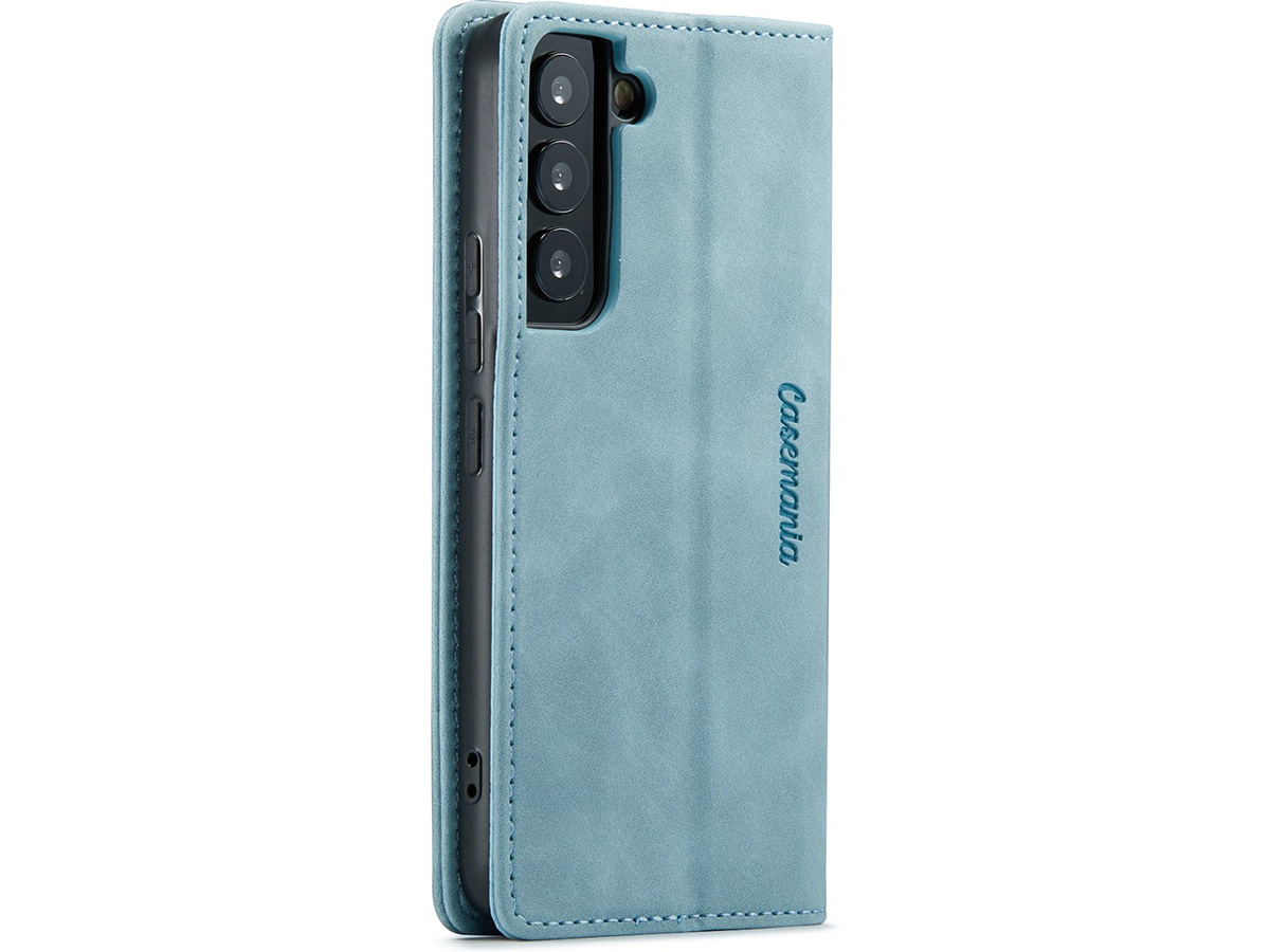 CaseMania Vintage Slim Bookcase Aqua - Samsung Galaxy S23+ hoesje