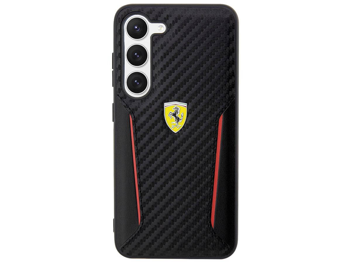 Ferrari Carbon Look Case - Samsung Galaxy S23+ hoesje