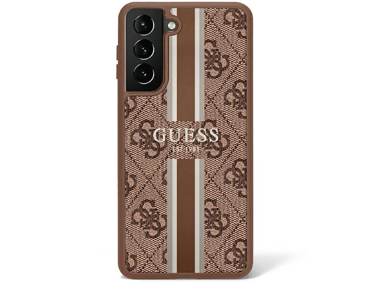 Guess College Monogram Case Bruin - Samsung Galaxy S23+ hoesje