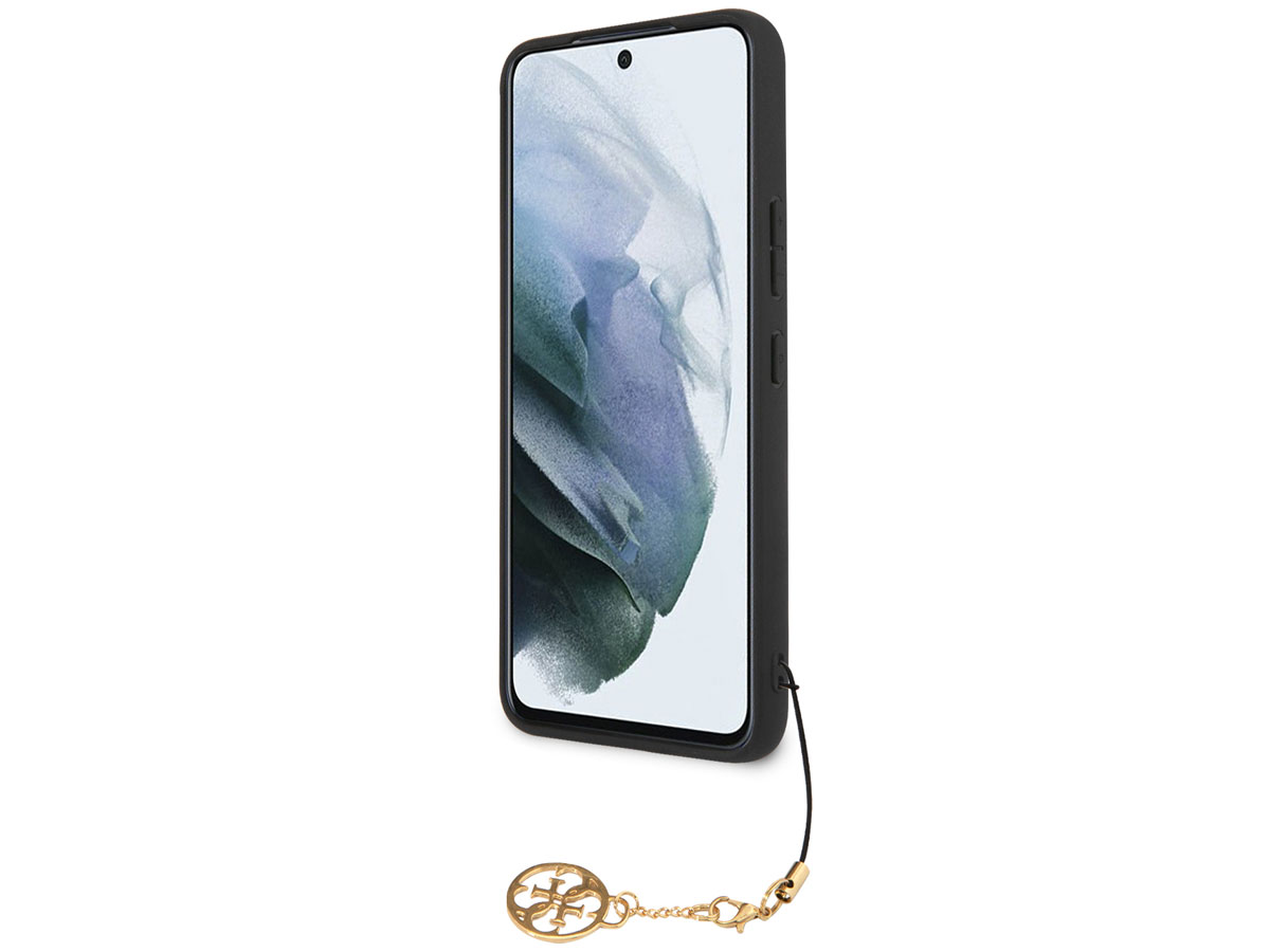 Guess Monogram Charm Case Bruin - Samsung Galaxy S23+ hoesje