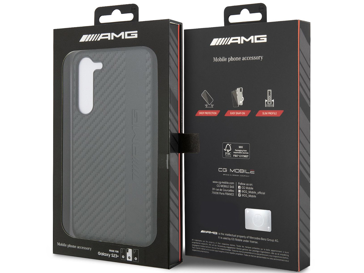 Mercedes-AMG Carbon Look Case - Samsung Galaxy S23+ hoesje