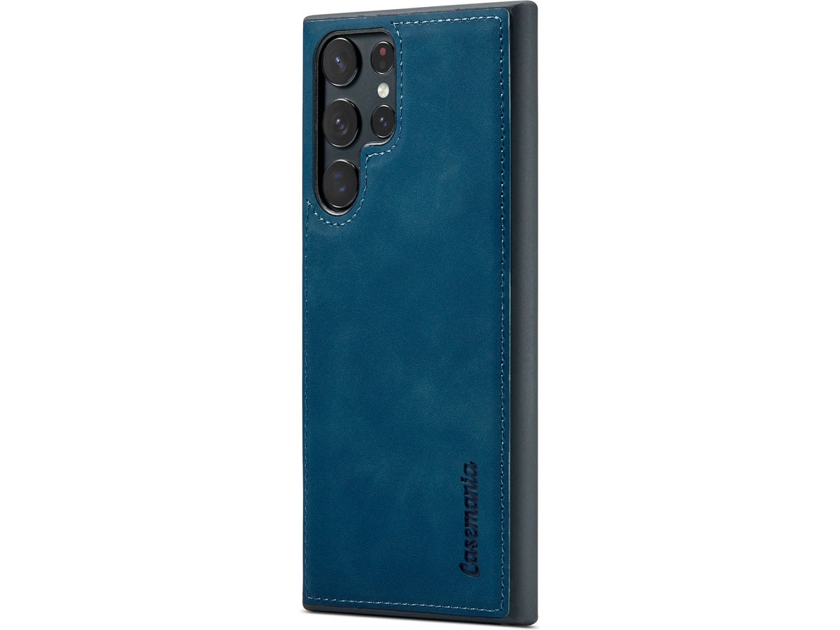 CaseMania 2in1 Magnetic Bookcase Blauw - Samsung Galaxy S23 Ultra Hoesje