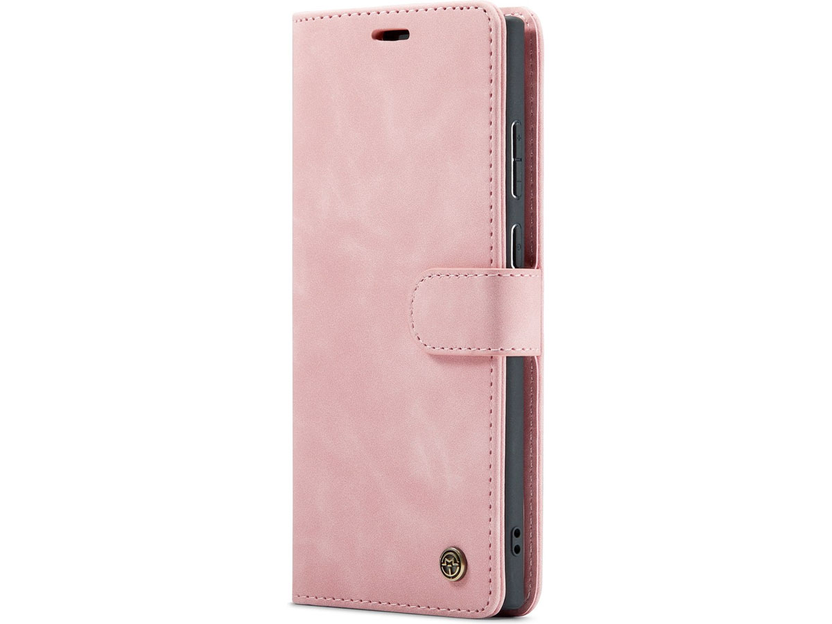 CaseMe 2in1 Magnetic Bookcase Roze - Samsung Galaxy S23 Ultra Hoesje