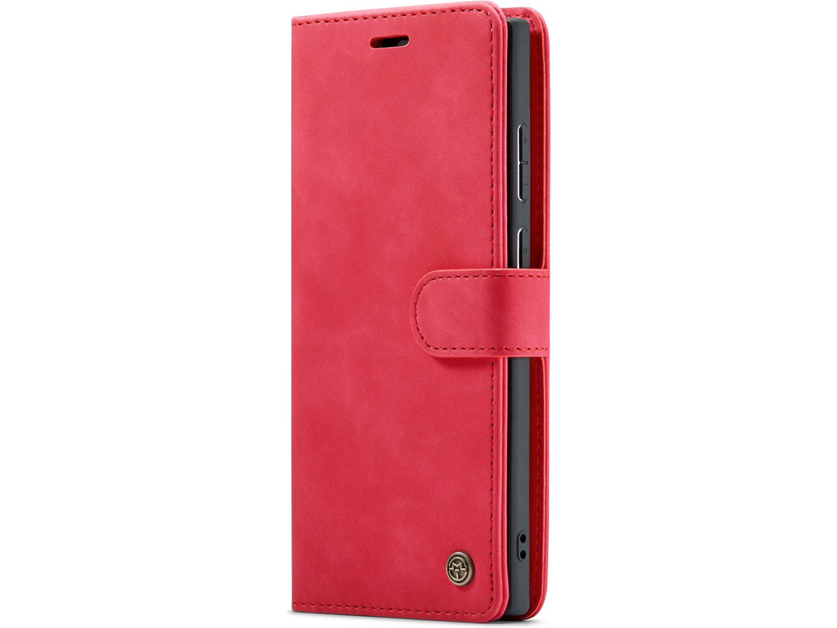 CaseMania 2in1 Magnetic Bookcase Rood - Samsung Galaxy S23 Ultra Hoesje