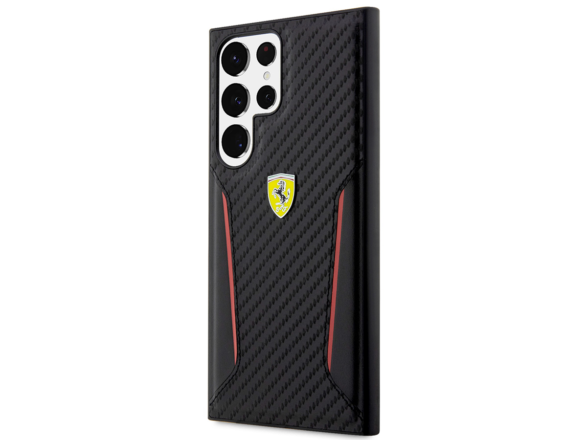 Ferrari Carbon Look Case - Samsung Galaxy S23 Ultra hoesje