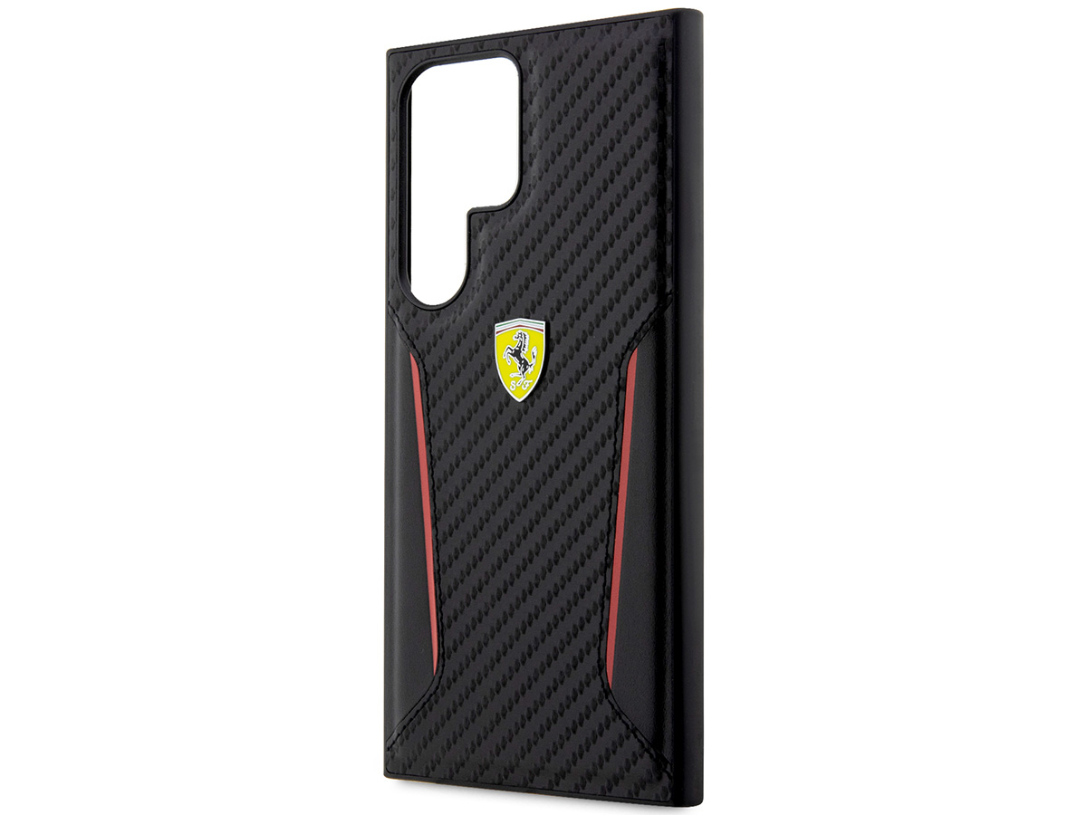 Ferrari Carbon Look Case - Samsung Galaxy S23 Ultra hoesje