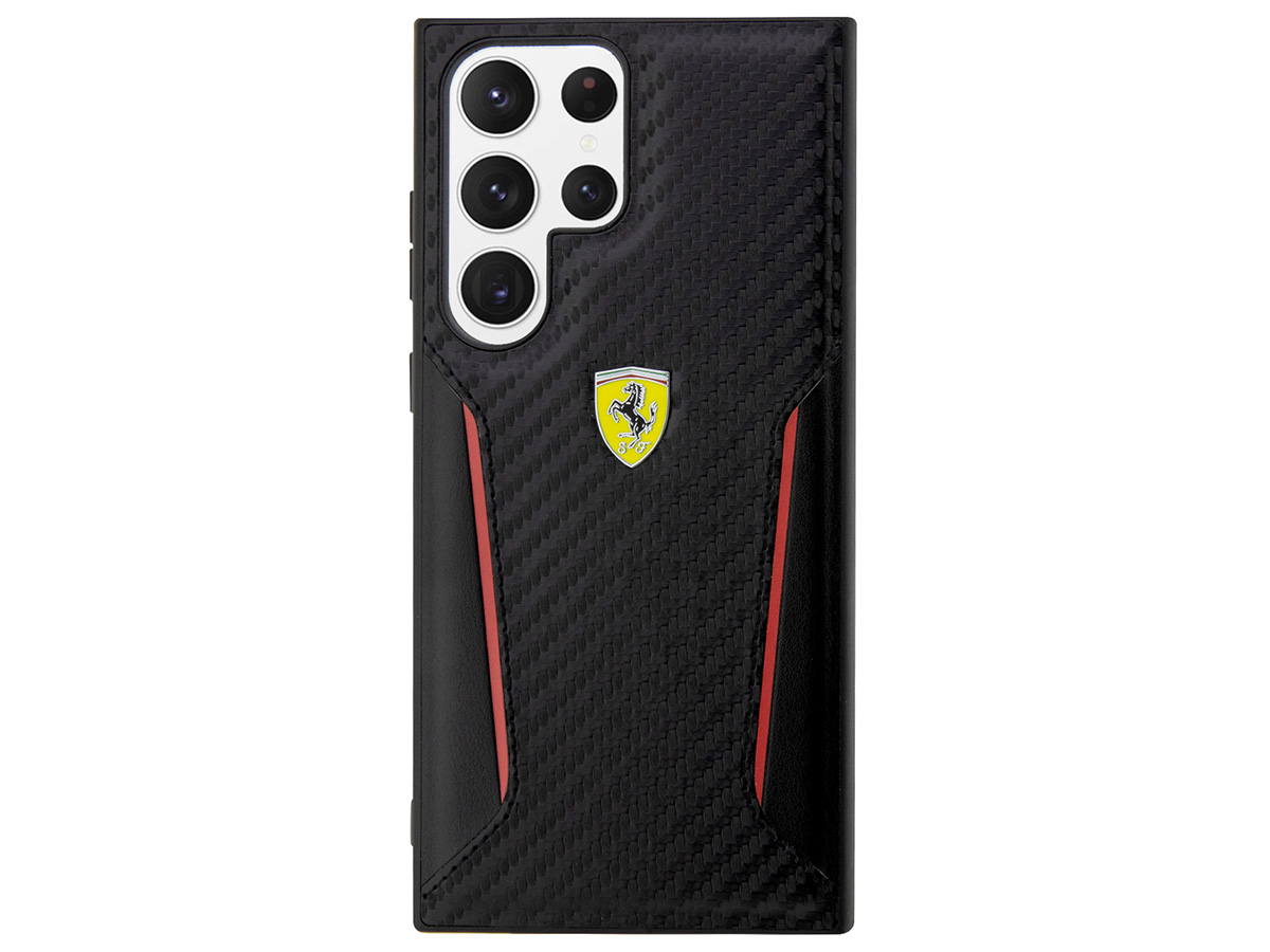 Ferrari Carbon Look Case - Samsung Galaxy S23 Ultra hoesje