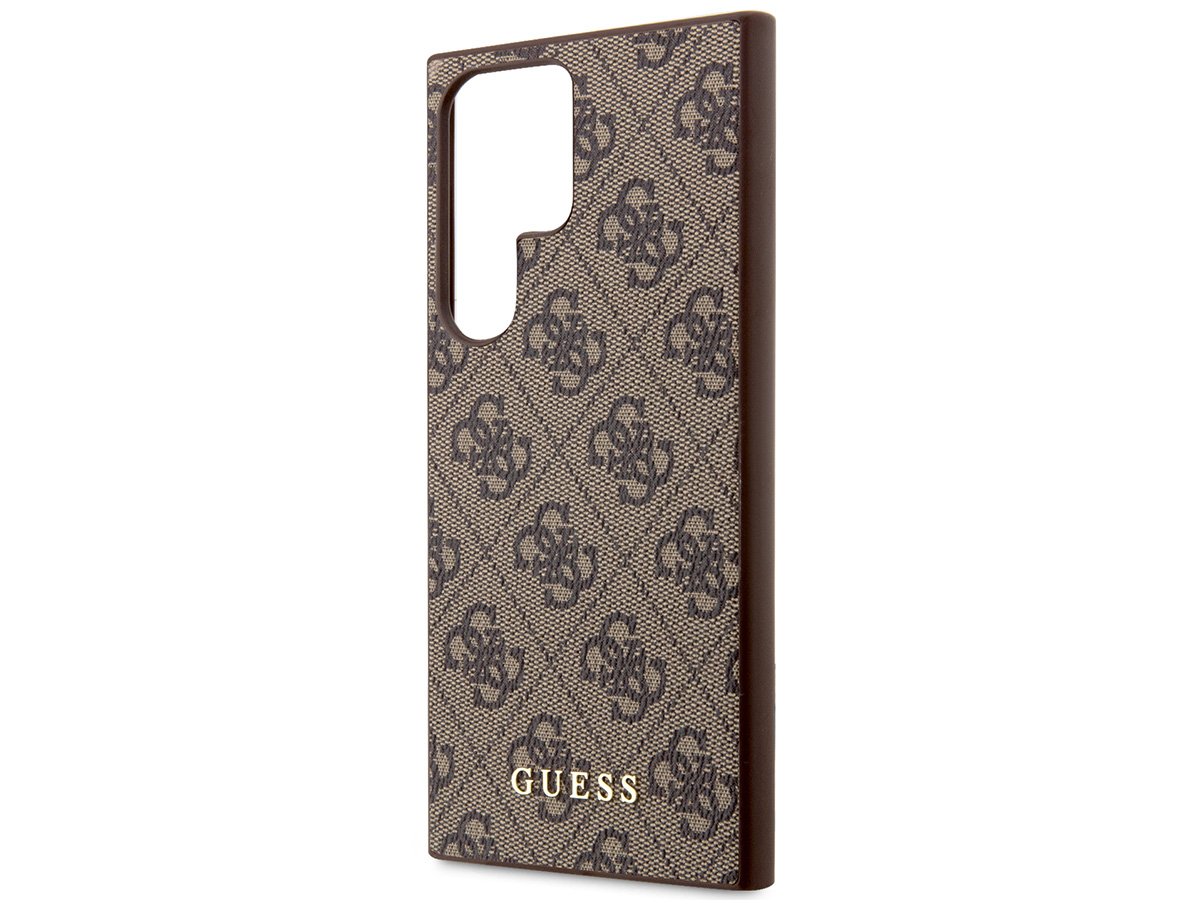 Guess Monogram Case Bruin - Samsung Galaxy S23 Ultra hoesje