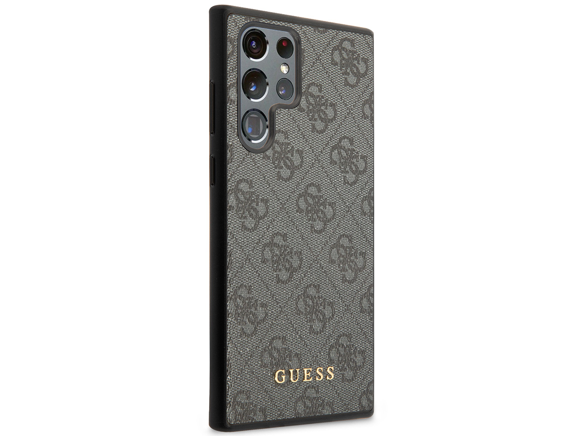 Guess Monogram Case Grijs - Samsung Galaxy S23 Ultra hoesje