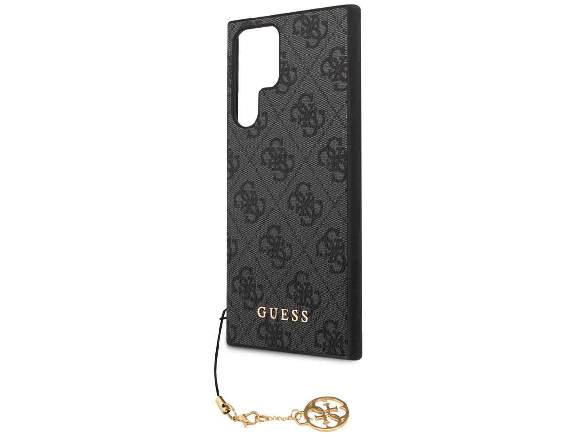 Guess Monogram Charm Case Grijs - Samsung Galaxy S23 Ultra hoesje