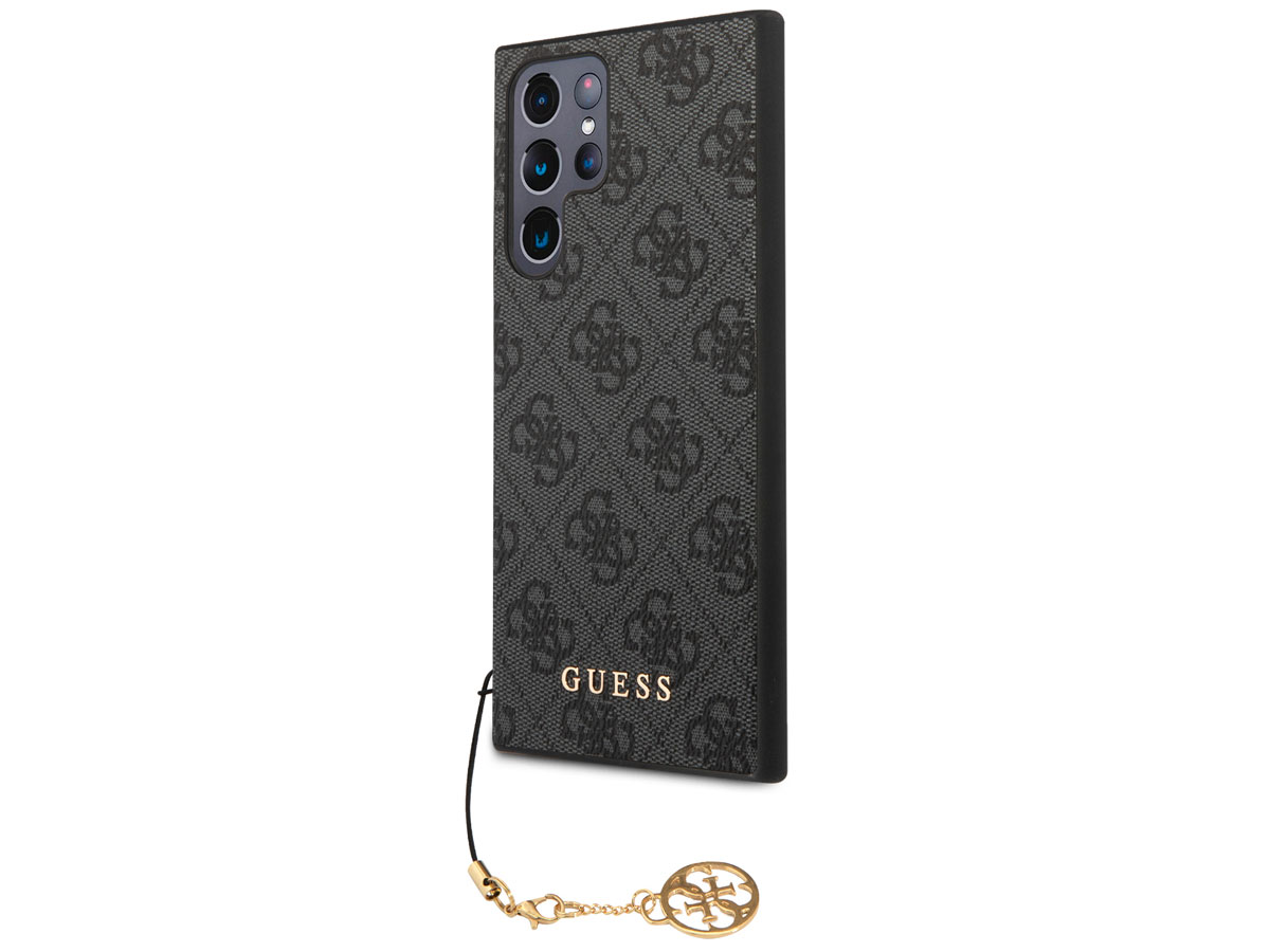 Guess Monogram Charm Case Grijs - Samsung Galaxy S23 Ultra hoesje