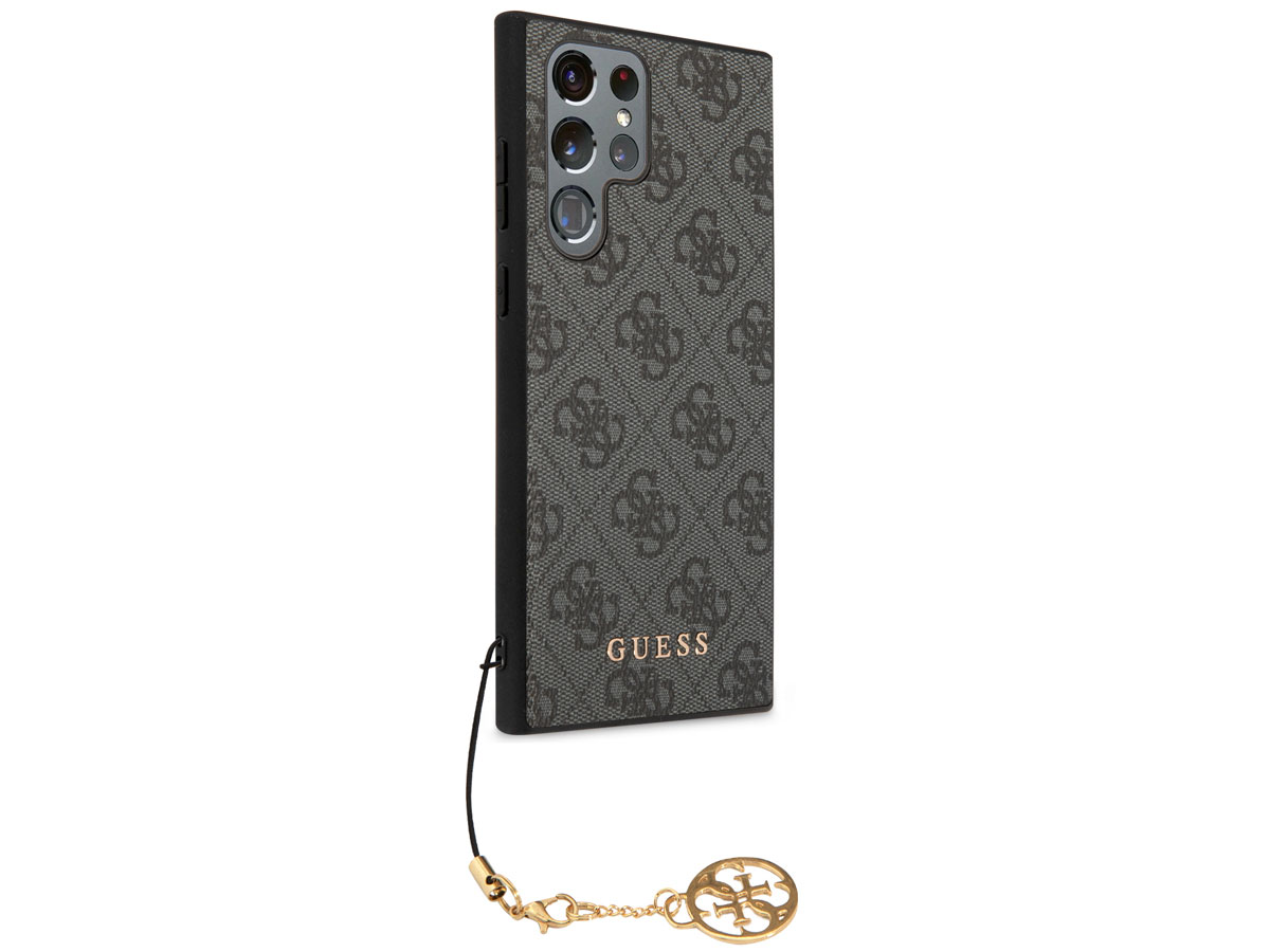 Guess Monogram Charm Case Grijs - Samsung Galaxy S23 Ultra hoesje