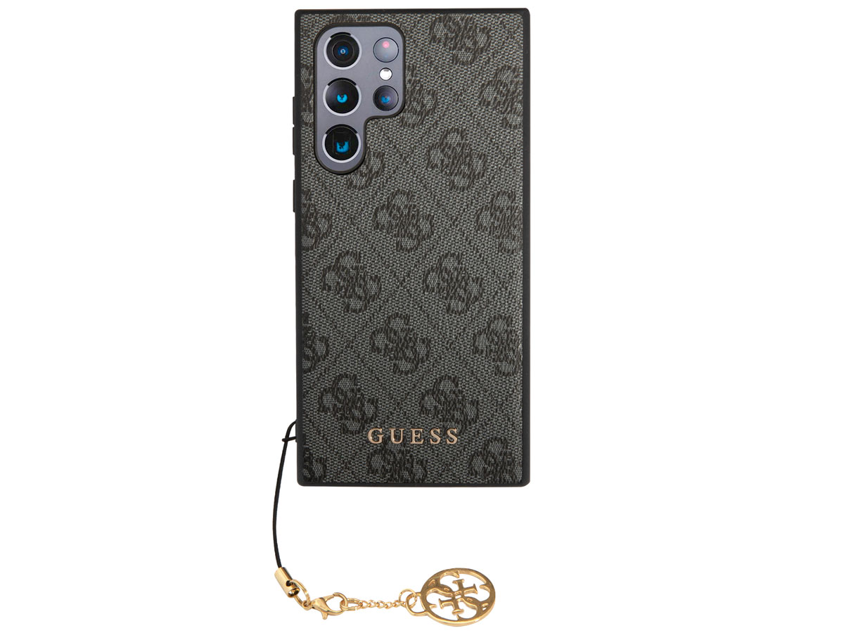 Guess Monogram Charm Case Grijs - Samsung Galaxy S23 Ultra hoesje