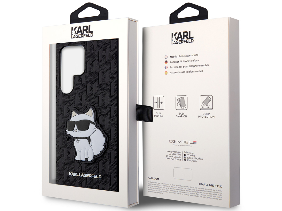 Karl Lagerfeld Ikonik Choupette Case - Samsung Galaxy S23 Ultra hoesje